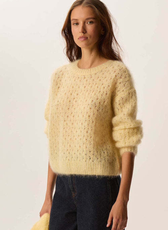 Tricot Des Petits Hauts Chimon jaune paille
