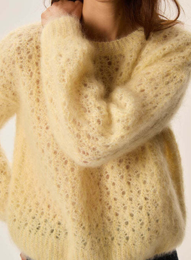 Tricot Des Petits Hauts Chimon jaune paille