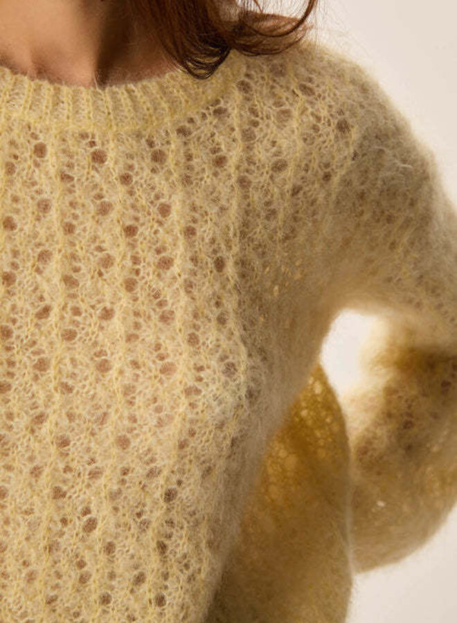 Tricot Des Petits Hauts Chimon jaune paille