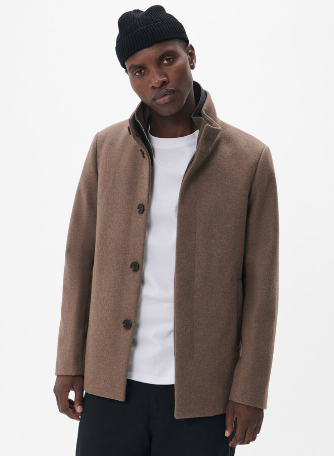 Manteau Matinique Harvey Short brun noyer mélange