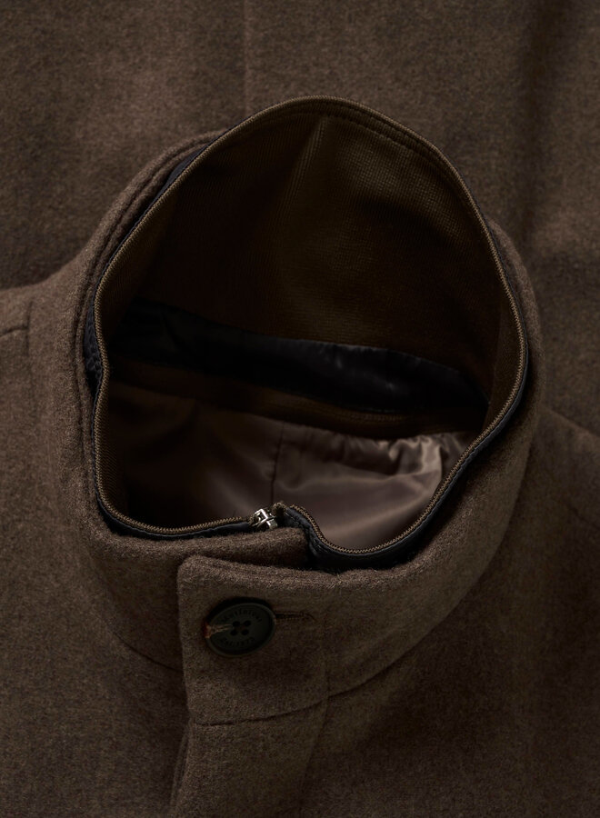 Manteau Matinique Harvey Short brun noyer mélange