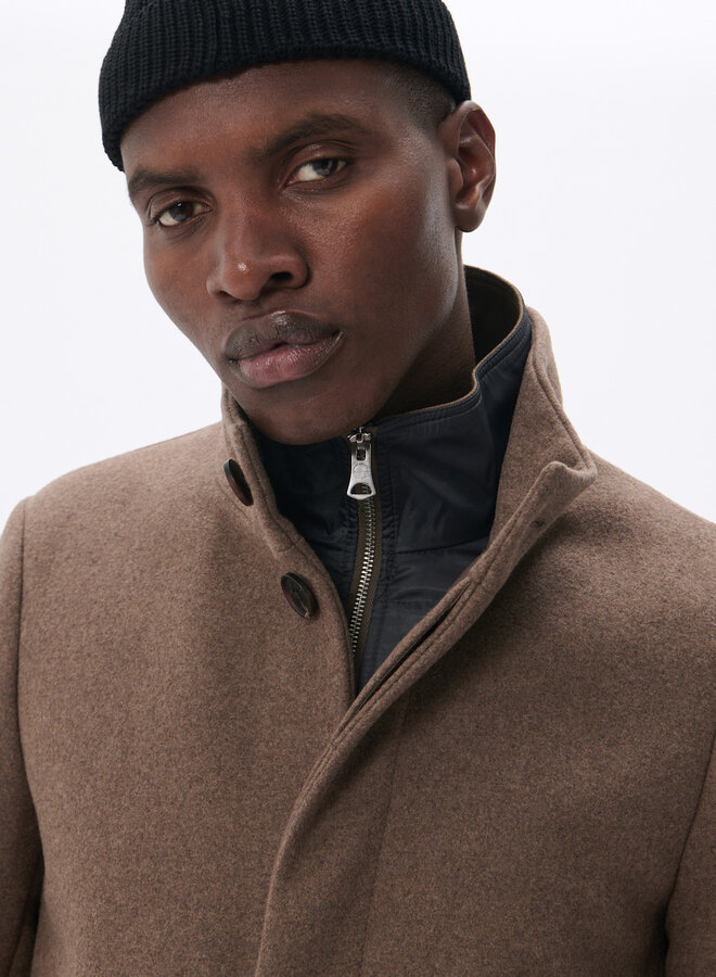 Manteau Matinique Harvey Short brun noyer mélange