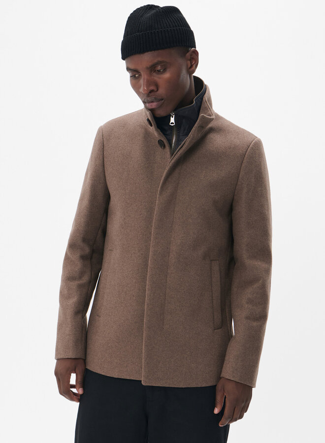 Manteau Matinique Harvey Short brun noyer mélange