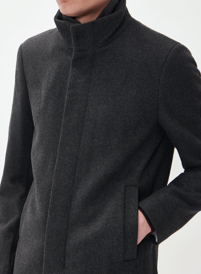 Manteau Matinique Harvey Short gris moyen mélange mélange