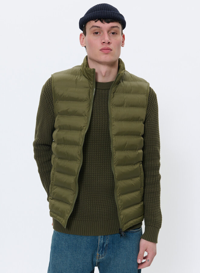 Veste Matinique Salvatore sans manches matelassée vert olive