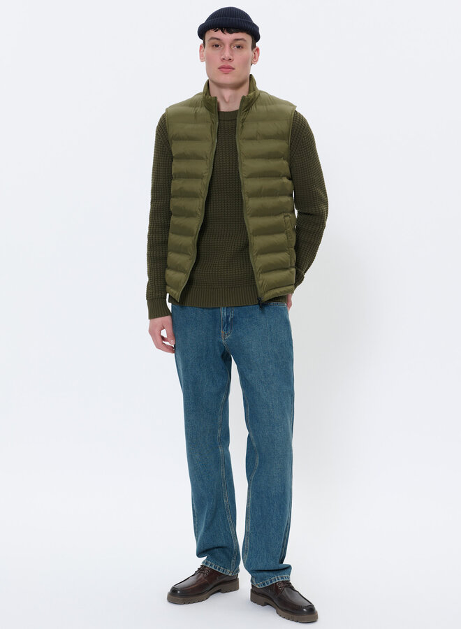 Veste Matinique Salvatore sans manches matelassée vert olive