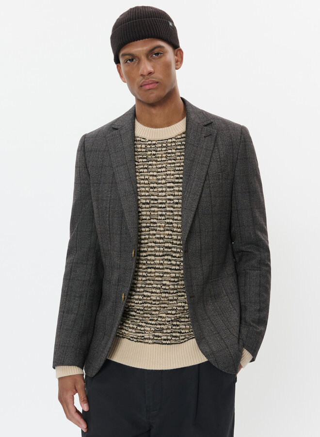 Veston Matinique George à carreaux brun espresso