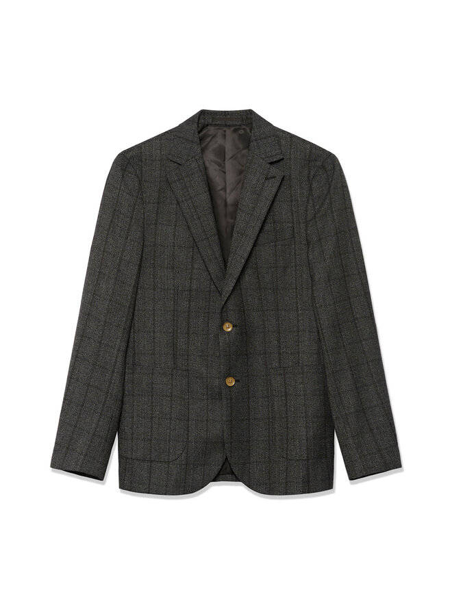 Veston Matinique George à carreaux brun espresso