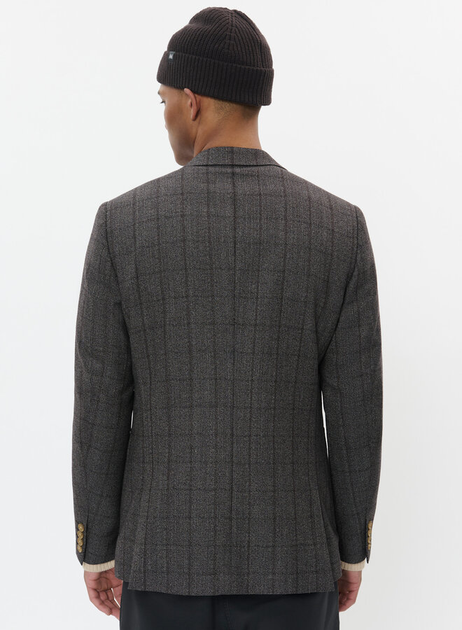 Veston Matinique George à carreaux brun espresso