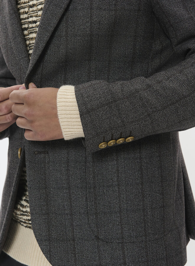 Veston Matinique George à carreaux brun espresso