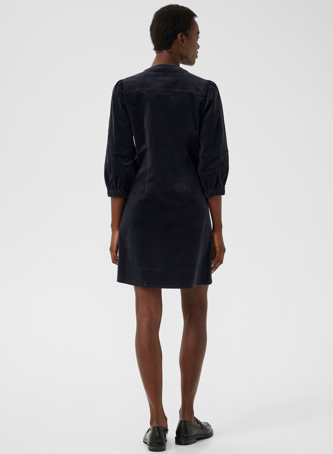 Robe chemisier Part Two Sita en corduroy fin bleu marine