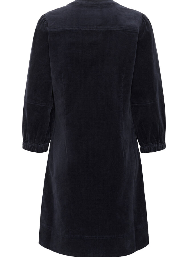 Robe chemisier Part Two Sita en corduroy fin bleu marine