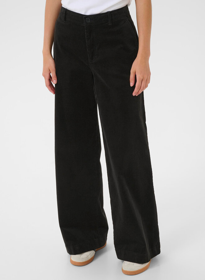 Pantalon Part Two Ninnen en corduroy fin noir