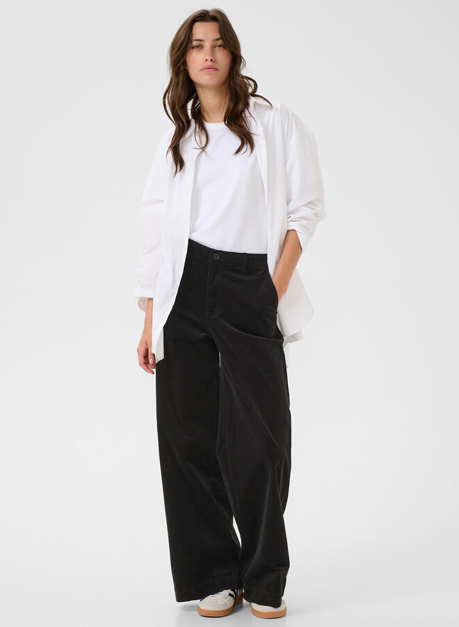 Pantalon Part Two Ninnen en corduroy fin noir
