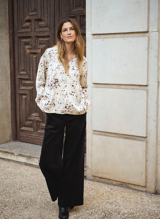 Pantalon Part Two Ninnen en corduroy fin noir