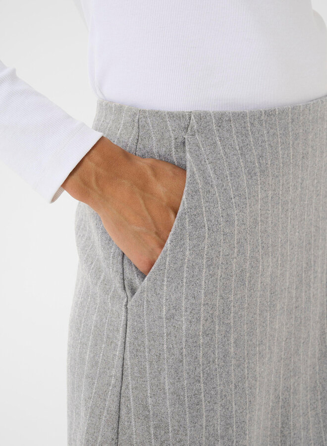 Jupe courte Part Two Sissa grise pâle rayée