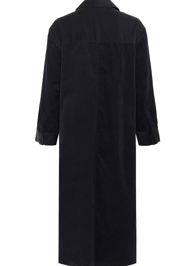 Robe longue Part Two Lolla en corduroy fin bleu marine