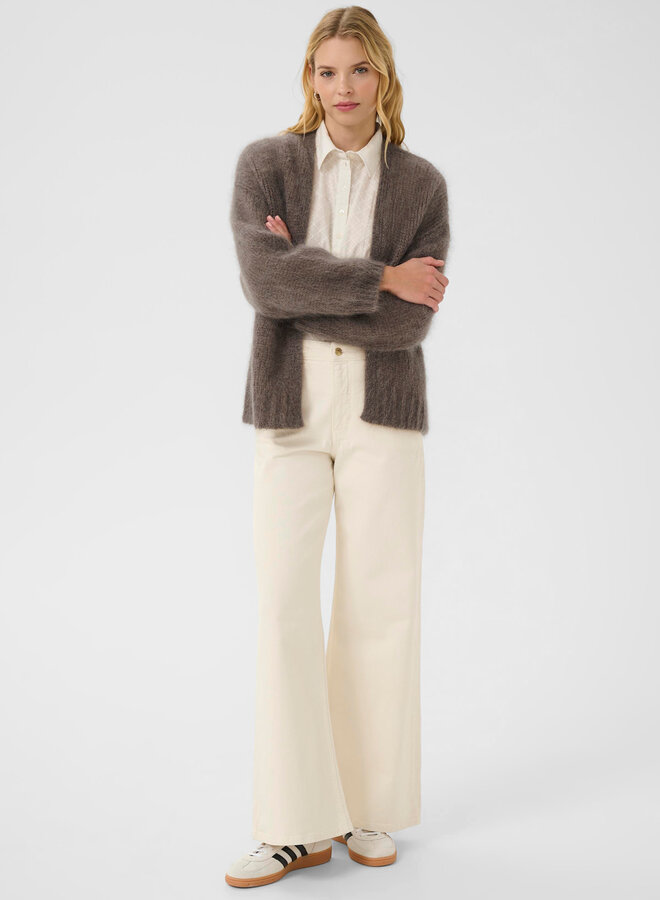 Cardigan Part Two Rastina en mohair brun taupe