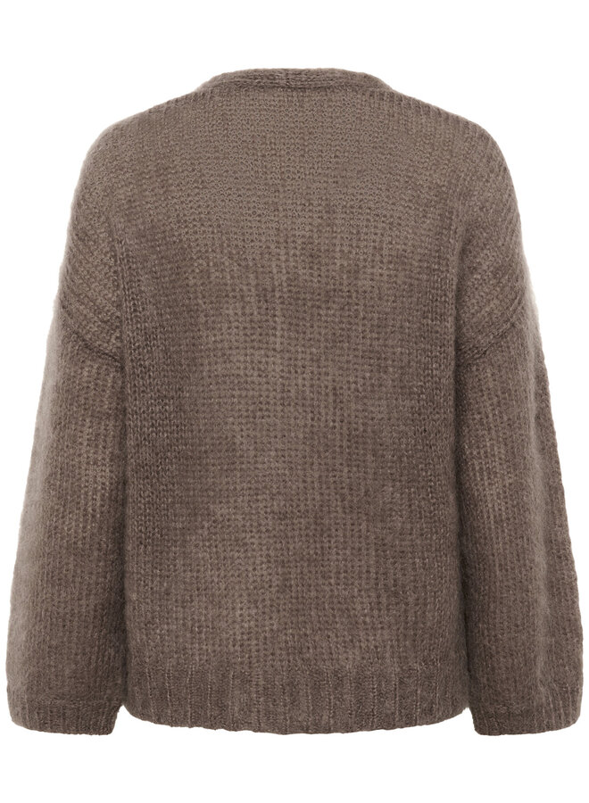 Cardigan Part Two Rastina en mohair brun taupe