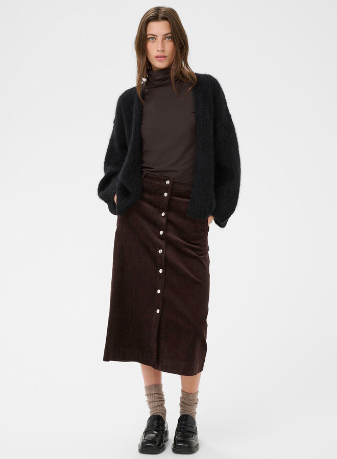 Cardigan Part Two Rastina en mohair noir