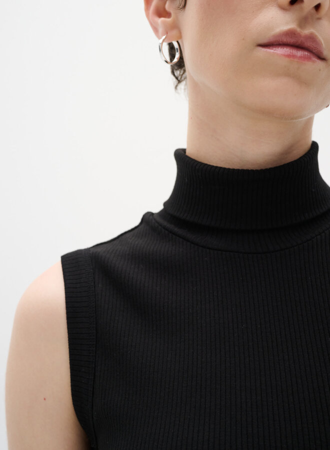Chandail InWear Dagna à col roulé sans manches noir