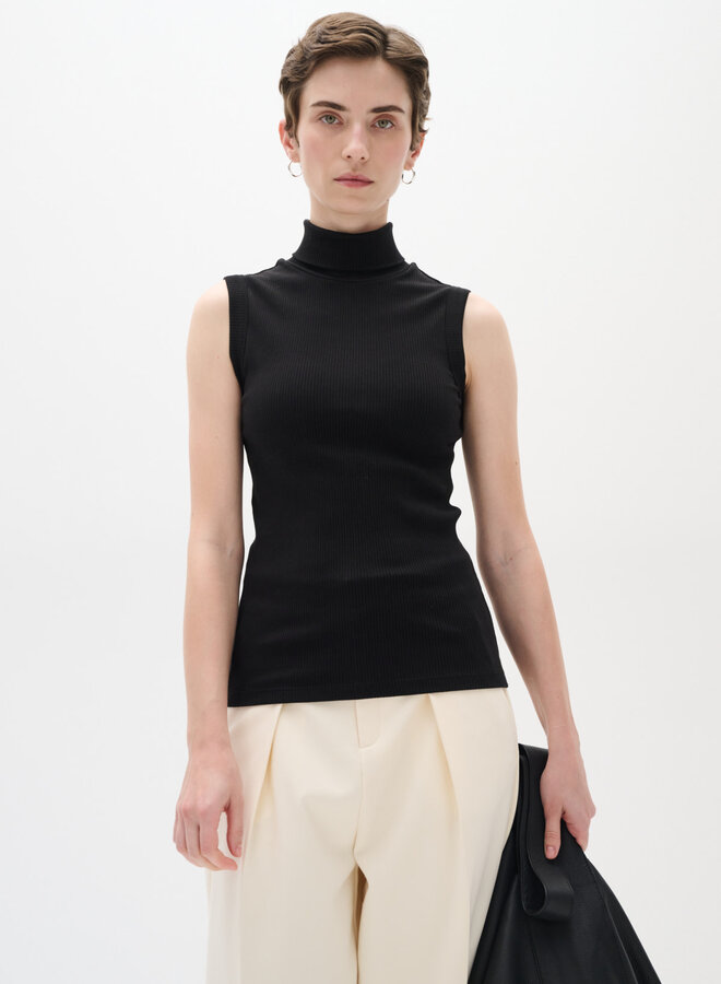 Chandail InWear Dagna à col roulé sans manches noir