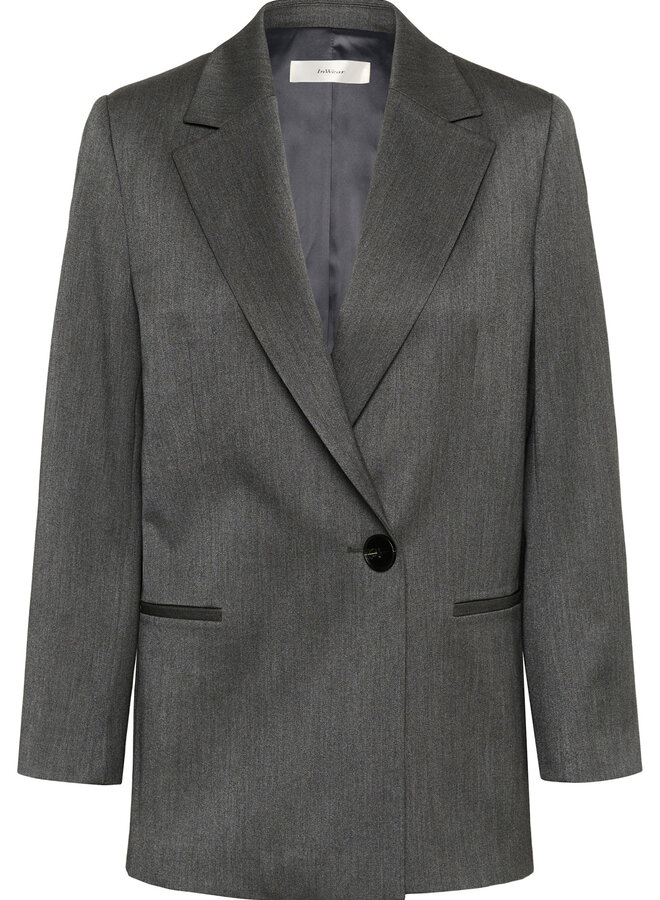 Veston InWear Brunilda à fermeture croisée gris foncé mélange