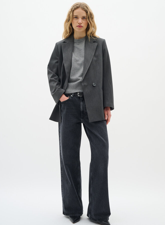 Veston InWear Brunilda à fermeture croisée gris foncé mélange