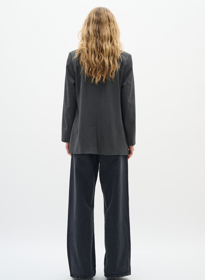Veston InWear Brunilda à fermeture croisée gris foncé mélange