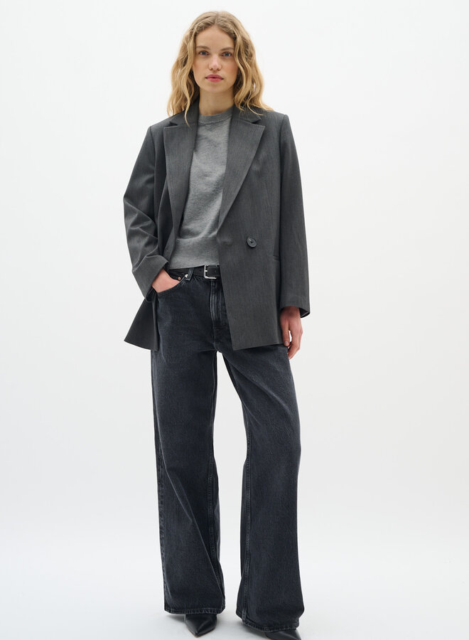 Veston InWear Brunilda à fermeture croisée gris foncé mélange