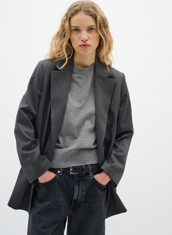 Veston InWear Brunilda à fermeture croisée gris foncé mélange