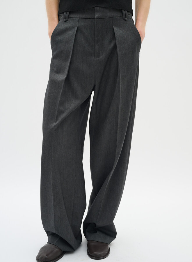 Pantalon InWear Brunilda à plis gris foncé mélange