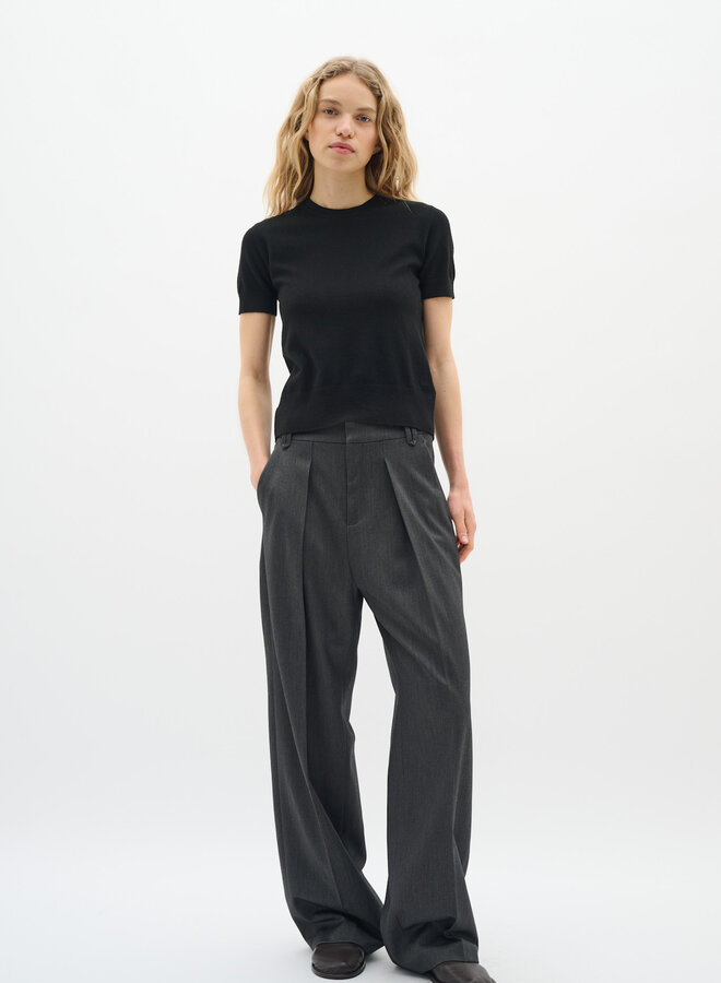 Pantalon InWear Brunilda à plis gris foncé mélange
