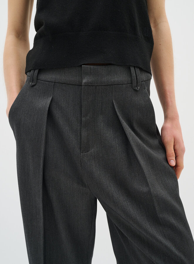 Pantalon InWear Brunilda à plis gris foncé mélange