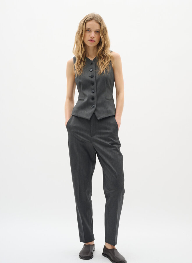 Pantalon InWear Brunilda coupe cigarette gris foncé mélange