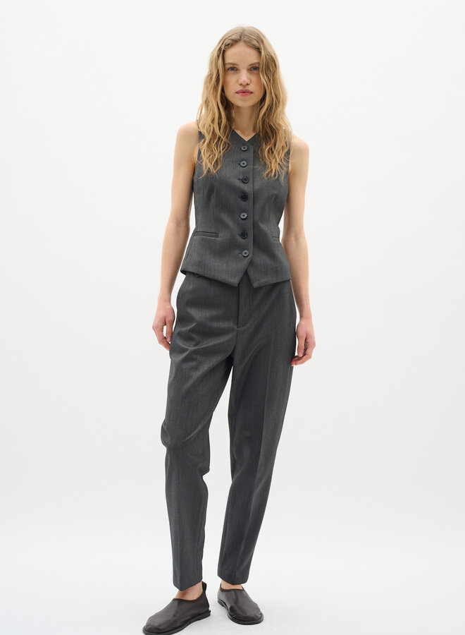 Pantalon InWear Brunilda coupe cigarette gris foncé mélange