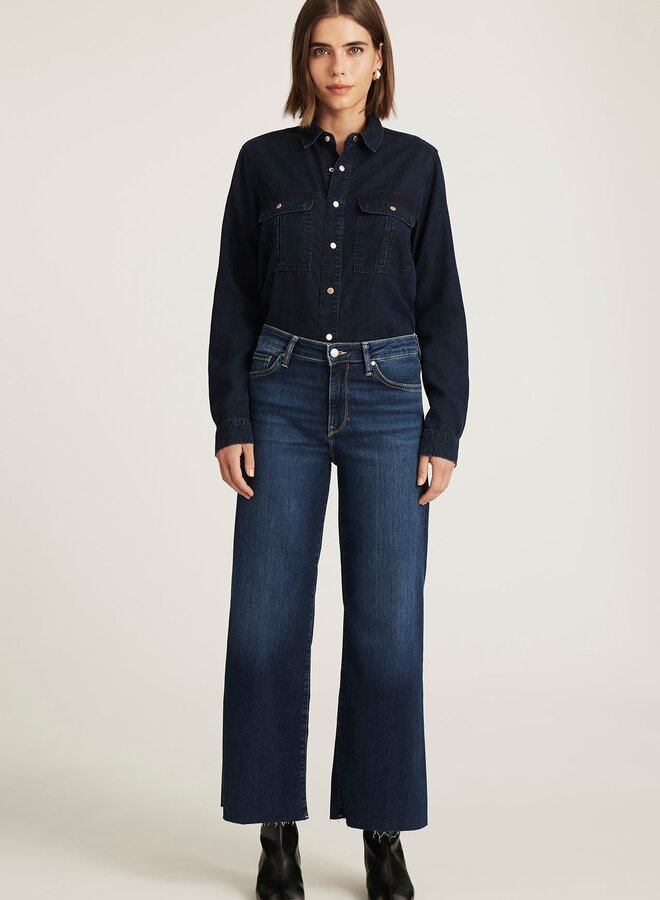 Jeans Mavi Jeans Paloma - Mid Rise Dark Blue Feather Luxe