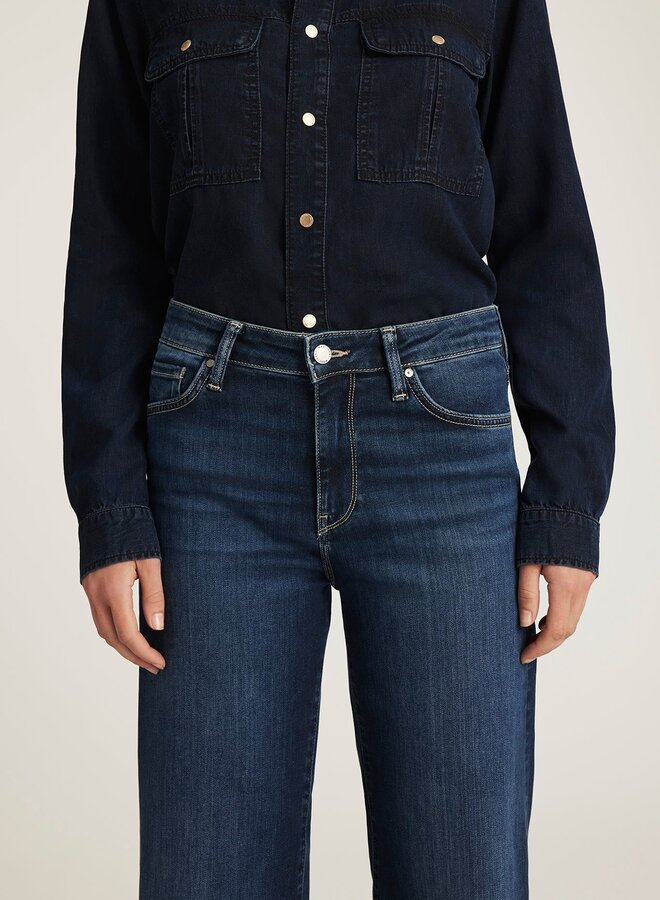 Jeans Mavi Jeans Paloma - Mid Rise Dark Blue Feather Luxe