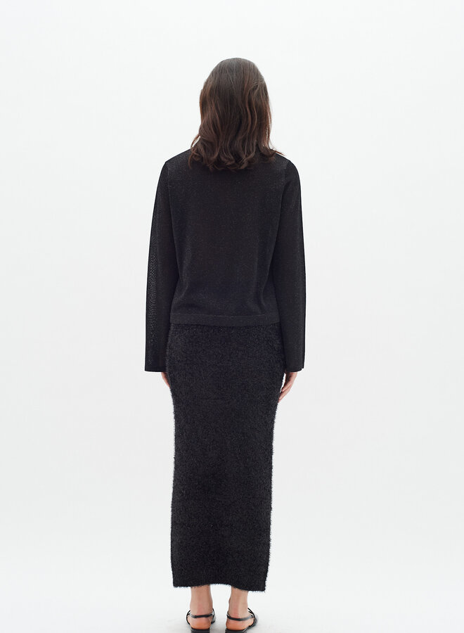 Tricot InWear Thani à col rond en lurex noir