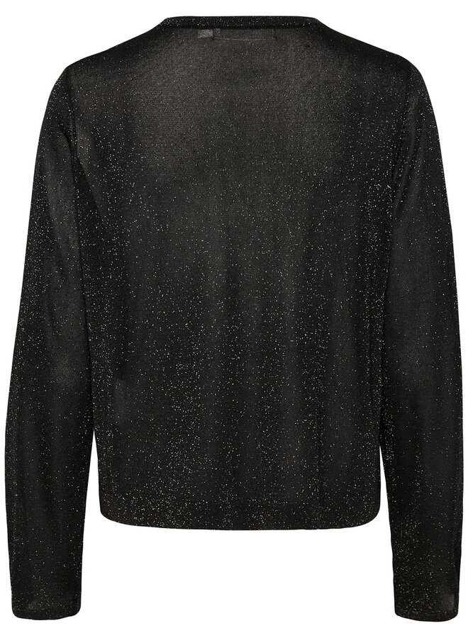 Tricot InWear Thani à col rond en lurex noir