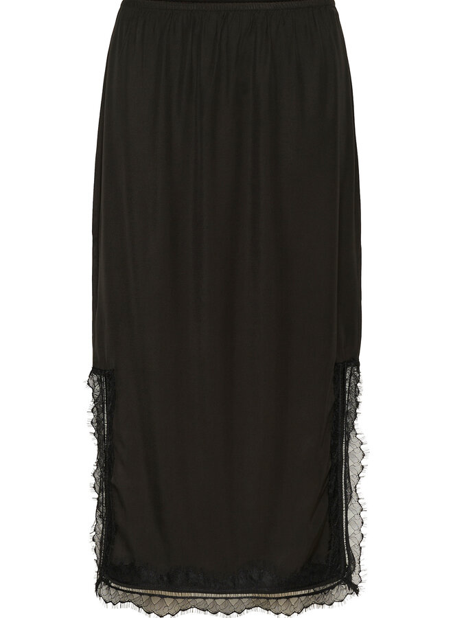 Jupe midi InWear Danica à dentelle au bas noire