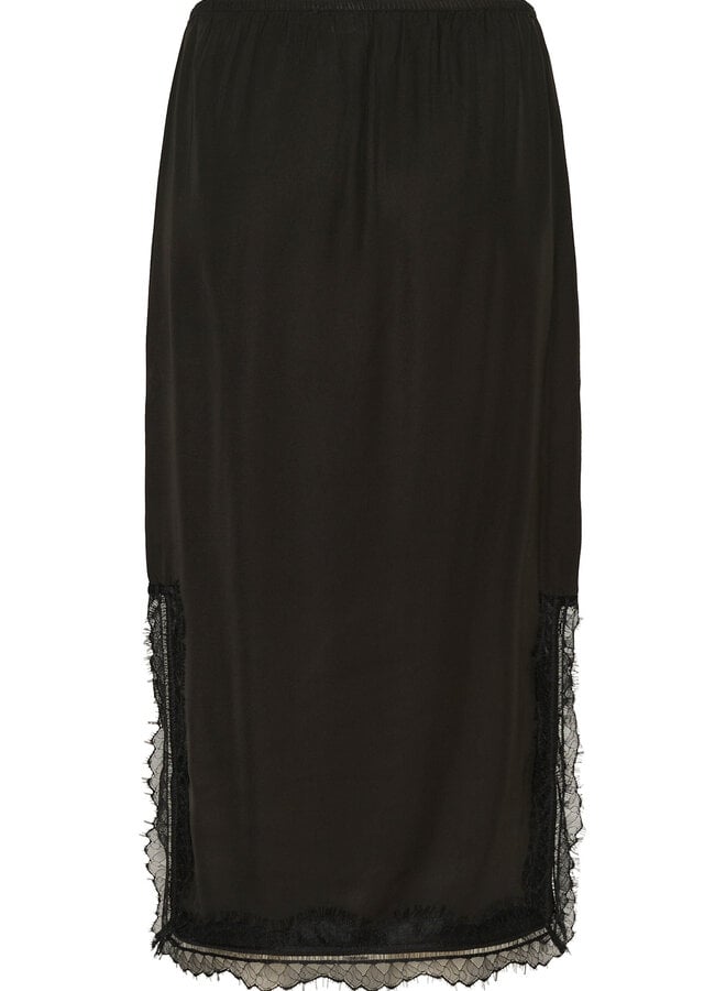 Jupe midi InWear Danica à dentelle au bas noire