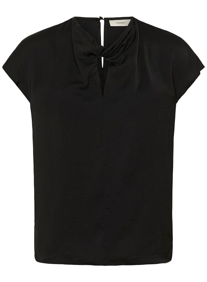 Haut InWear Danni satinée avec noeud au cou noir