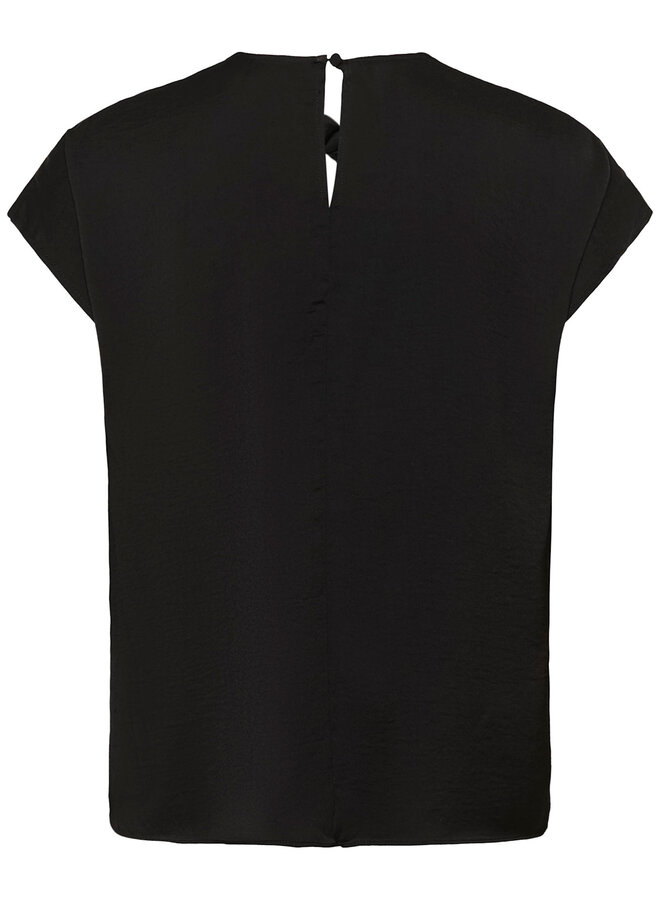 Haut InWear Danni satinée avec noeud au cou noir