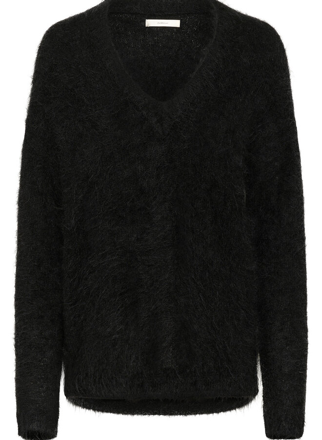 Tricot InWear Tello à col V en alpaga noir