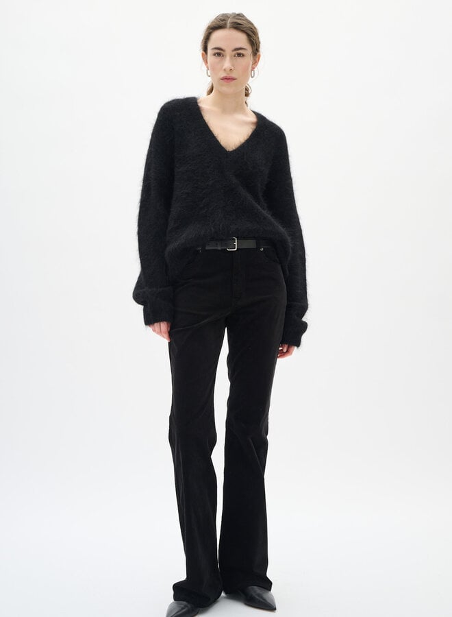 Tricot InWear Tello à col V en alpaga noir