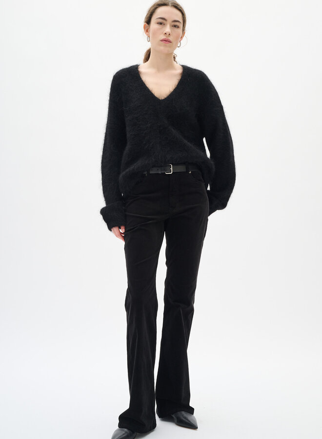 Tricot InWear Tello à col V en alpaga noir