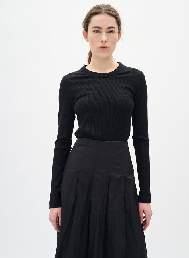 Jupe midi InWear Alba froissée noire