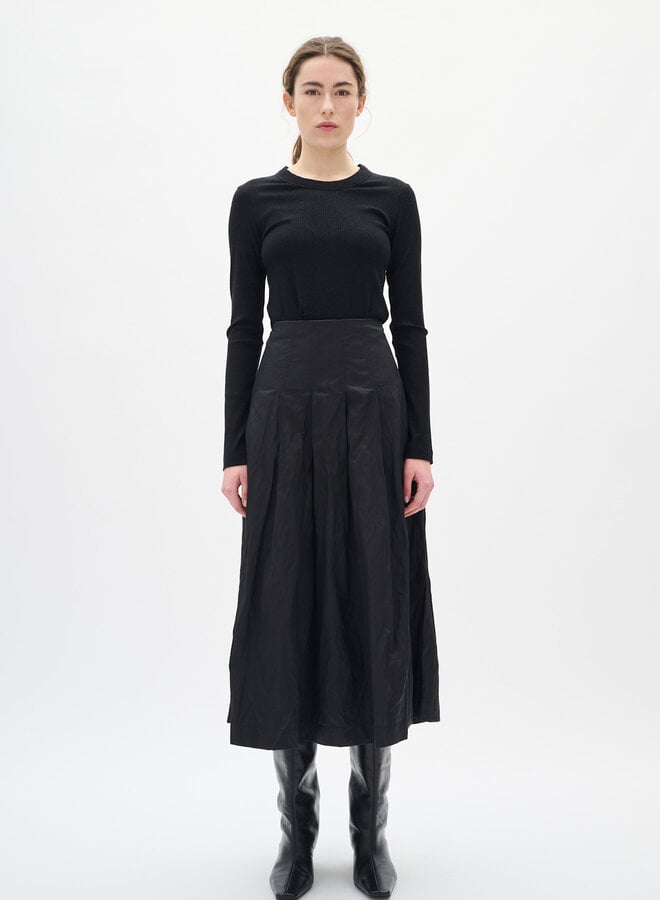 Jupe midi InWear Alba froissée noire