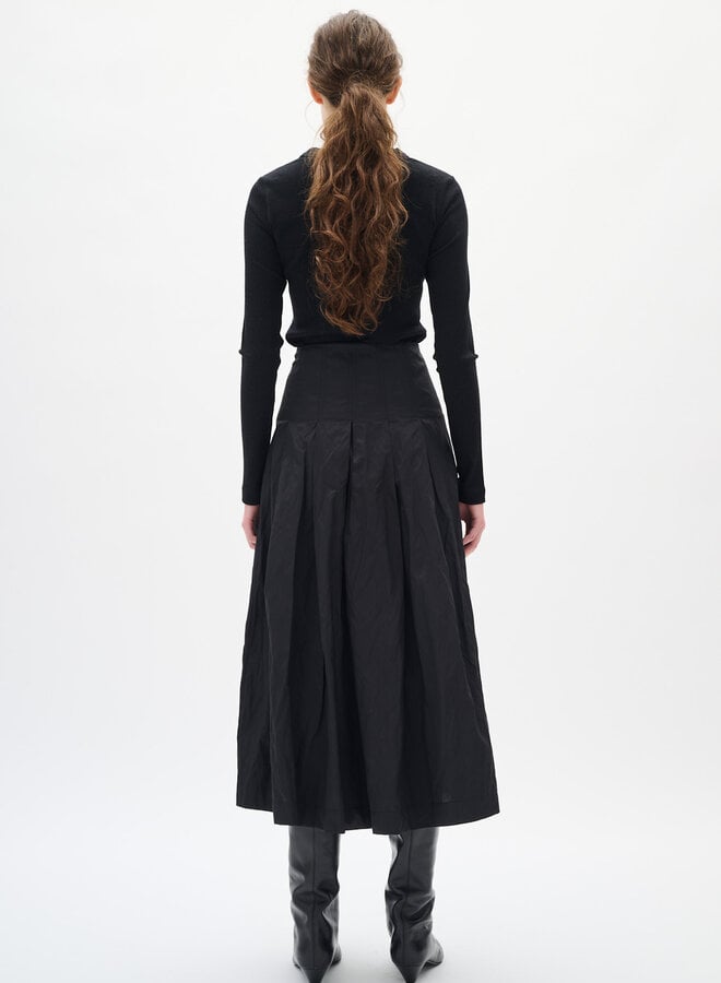 Jupe midi InWear Alba froissée noire